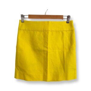 J.Crew Women's A-Line Mini Skirt. Yellow. Size 0